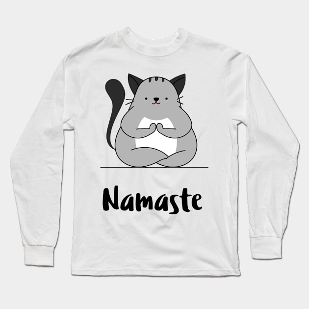 Namaste Long Sleeve T-Shirt by Relaxing Positive Vibe